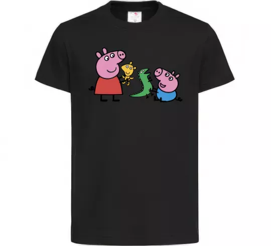 Детская футболка Пеппа і Джордж з іграшками Черный фото
