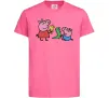 Детская футболка Пеппа і Джордж з іграшками Ярко-розовый фото