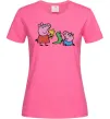 Женская футболка Пеппа і Джордж з іграшками Ярко-розовый фото