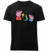 Чоловіча преміум футболка Пеппа і Джордж з іграшками Чорний фото