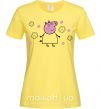 Жіноча футболка Мама Свинка в цветах Лимонний фото
