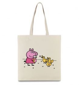 Эко-сумка Пеппа кормить качечок