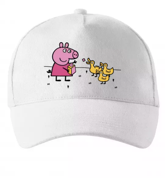 Кепка Пеппа кормить качечок Белый фото