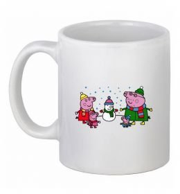 Чашка керамическая Сім'я зліпила сніговика