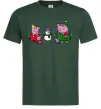 Мужская футболка Сім'я зліпила сніговика Темно-зеленый Мужская футболка Сім'я зліпила сніговика Темно-зеленый фото