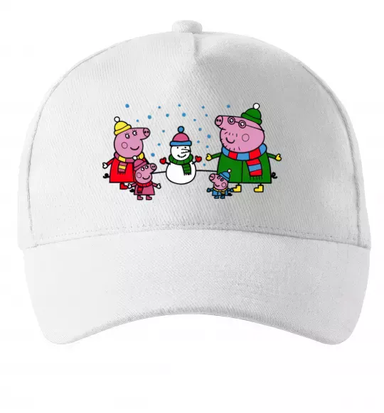 Кепка Сім'я зліпила сніговика Белый фото