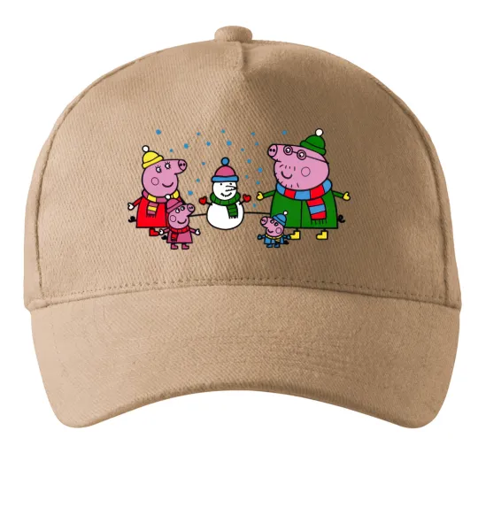 Кепка Сім'я зліпила сніговика Песочный фото