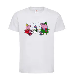 Детская футболка Winter family son Белый фото