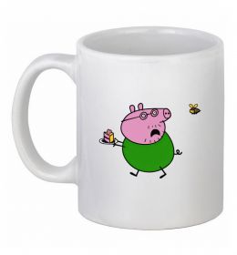 Чашка керамическая Папа Свин і тортик