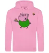 Мужская толстовка (худи) Папа Свин і тортик Розовый фото