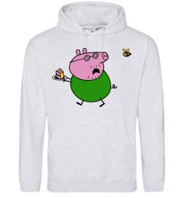 Женская толстовка (худи) Папа Свин і тортик