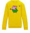 Детский Свитшот Папа Свин і тортик Солнечно желтый фото