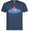 Мужская футболка Папа Свин і качечки Темно-синий фото