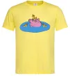 Мужская футболка Папа Свин і качечки Лимонный фото