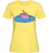 Жіноча футболка Папа Свин і качечки Лимонний фото