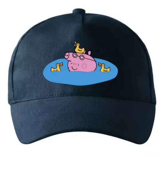 Кепка Папа Свин і качечки Темно-синий фото