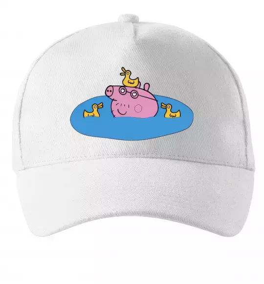 Кепка Папа Свин і качечки Белый фото