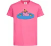 Детская футболка Папа Свин і качечки Ярко-розовый фото