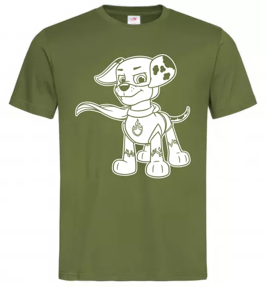 Чоловіча футболка Маршал супер герой Оливковий фото