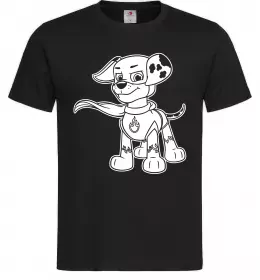 Мужская футболка Маршал супер герой Черный фото