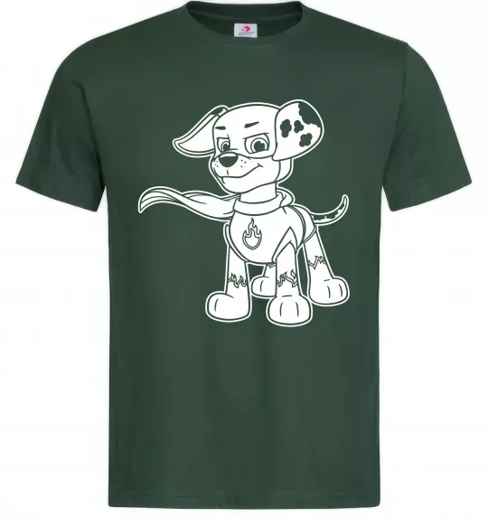 Чоловіча футболка Маршал супер герой Темно-зелений фото