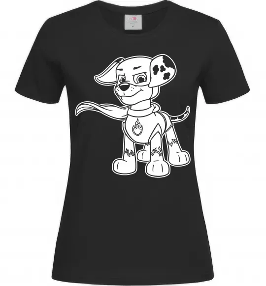 Жіноча футболка Маршал супер герой Чорний фото