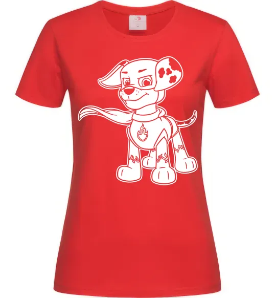 Жіноча футболка Маршал супер герой Червоний фото