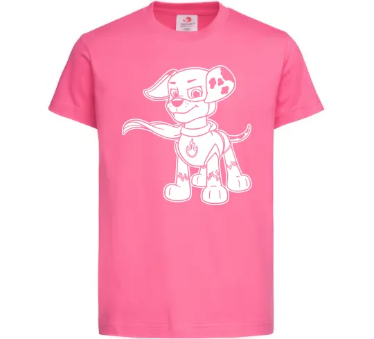 Дитяча футболка Маршал супер герой Яскраво-рожевий фото