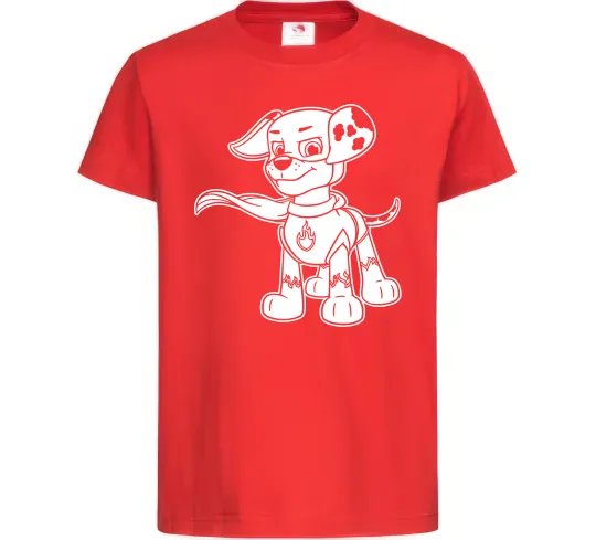 Дитяча футболка Маршал супер герой Червоний фото