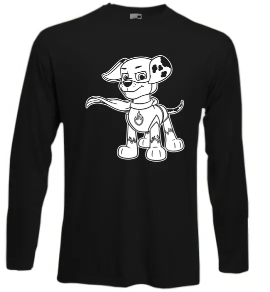 Лонгслів Маршал супер герой Чорний фото