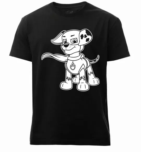 Чоловіча преміум футболка Маршал супер герой Чорний фото