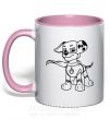 Чашка с цветной ручкой Маршал супер герой Нежно розовый фото