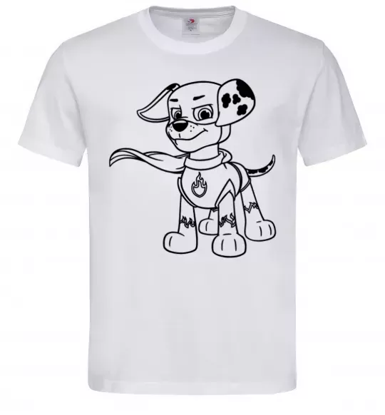 Чоловіча футболка Маршал супер герой Білий фото