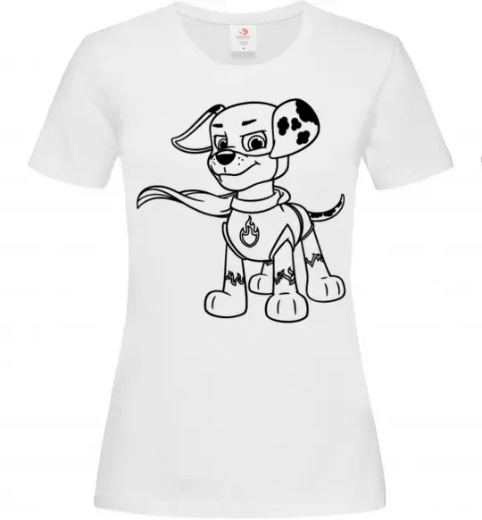 Жіноча футболка Маршал супер герой Білий фото