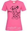 Жіноча футболка Маршал супер герой Яскраво-рожевий фото
