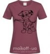 Женская футболка Маршал супер герой Бордовый фото
