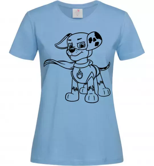 Жіноча футболка Маршал супер герой Блакитний фото