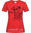 Жіноча футболка Маршал супер герой Червоний фото