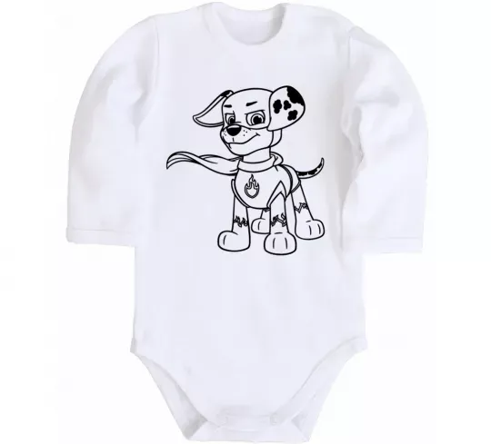 Детский боди Маршал супер герой Белый фото