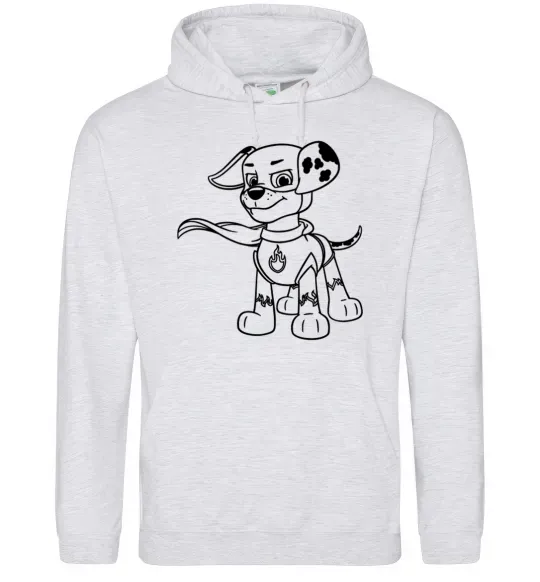 Женская толстовка (худи) Маршал супер герой Серый меланж фото