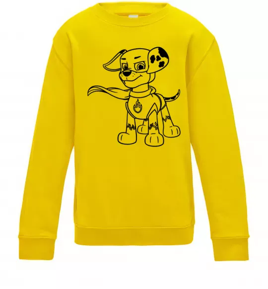 Детский Свитшот Маршал супер герой Солнечно желтый фото