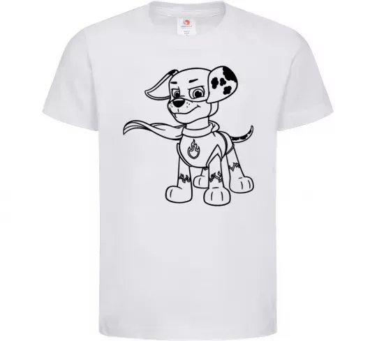 Дитяча футболка Маршал супер герой Білий фото