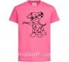Дитяча футболка Маршал супер герой Яскраво-рожевий фото