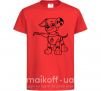 Детская футболка Маршал супер герой Красный фото
