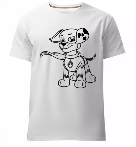 Чоловіча преміум футболка Маршал супер герой Білий фото