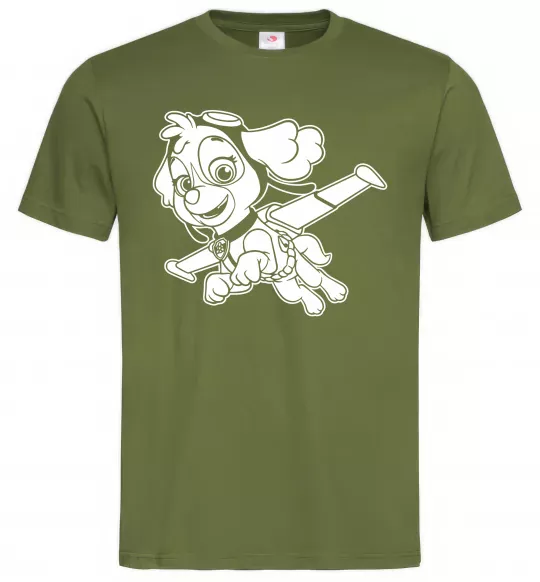 Мужская футболка Скай Оливковый фото