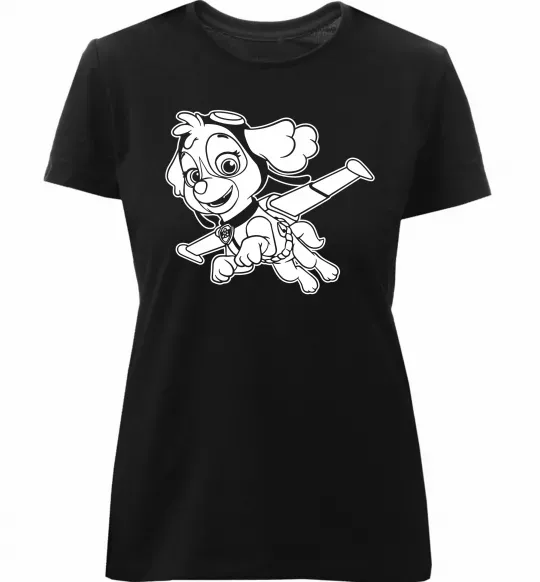 Жіноча преміум футболка Скай Чорний фото