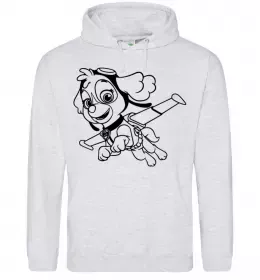 Женская толстовка (худи) Скай Серый меланж фото