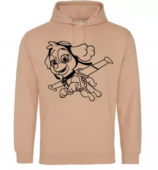 Женская толстовка (худи) Скай Песочный фото