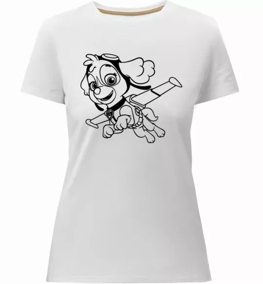 Жіноча преміум футболка Скай Білий фото